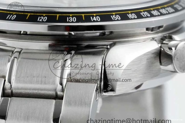 0217 Speedmaster Racing Master SS HKF Best Edition Black Dial on SS Bracelet A Versatile 7810